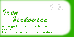 iren herkovics business card